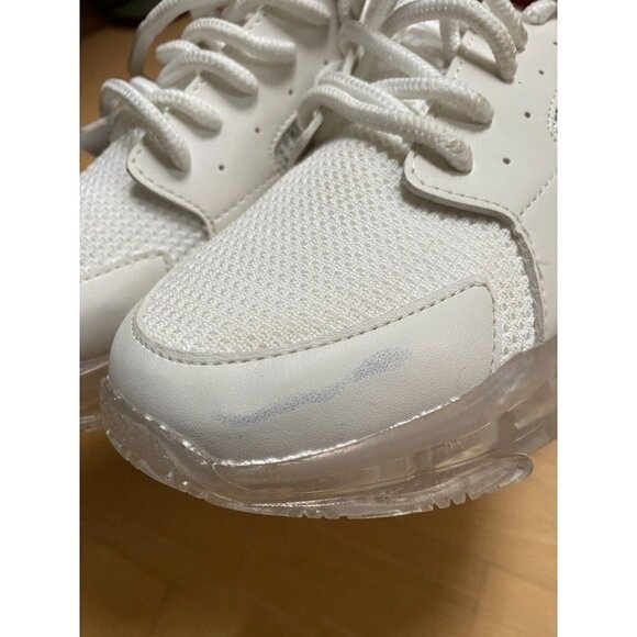 Steve Madden "Vance" white platform Sneaker rhinestone Womens lace up - Picture 9 of 9